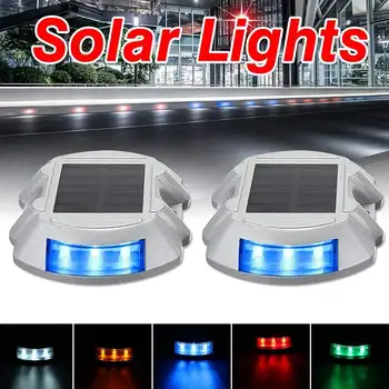 

2PCS Solar LED Garden Lamp Waterproof IP65 Pathway Driveway Light Lamp Dock Path Step Road Yard 5 Color Outdoor Path Lamp