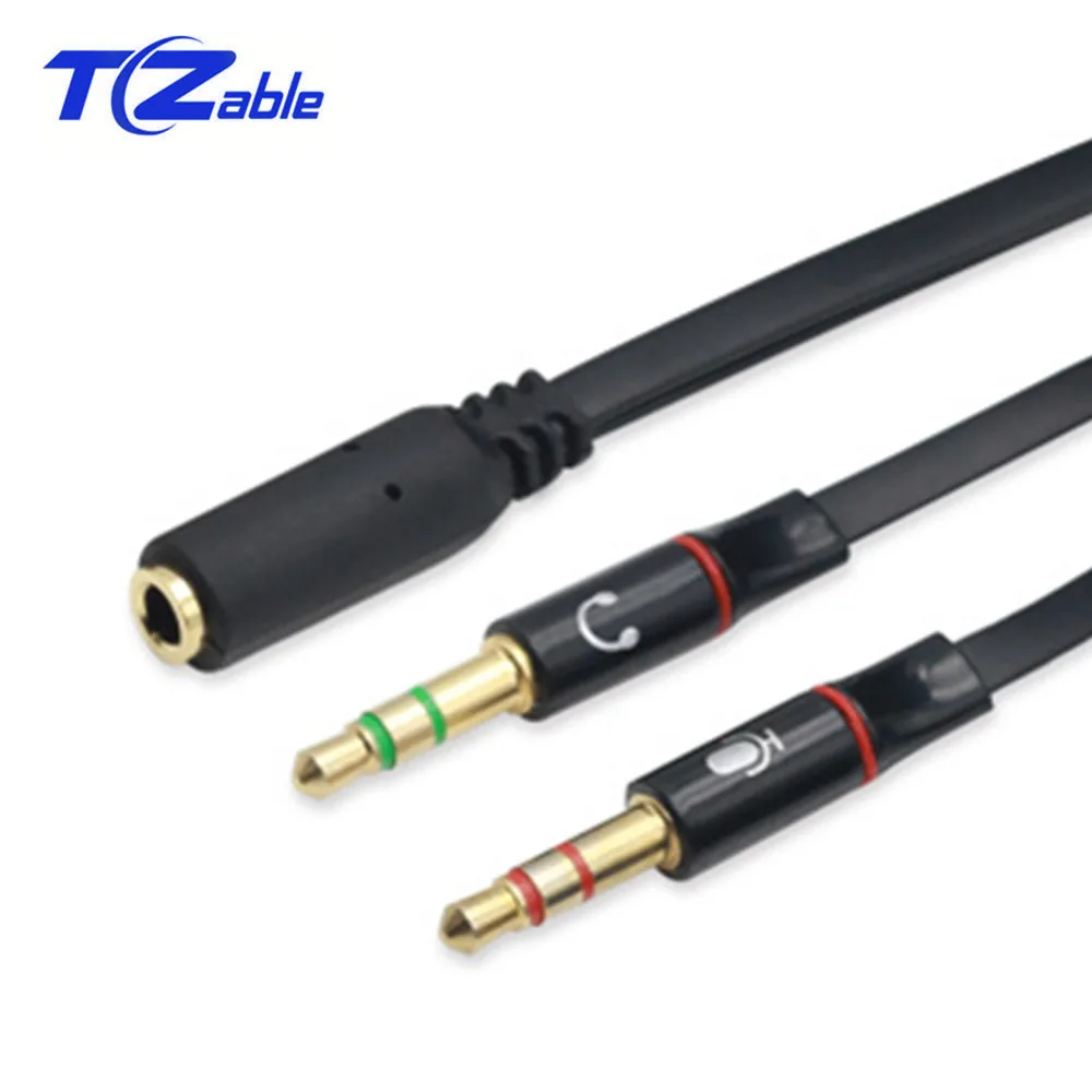 50pcs 3 5mm Jack Earphone Splitter Cable Speaker Headphone Extension Cable 3 5mm Female to 3 5 mm Male Stereo Plug Audio Adapter