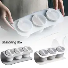 3 в 1 коробка для хранения приправ Набор для кухни для приготовления пищи пластиковая ложка Нескользящая дизайн премиум материал