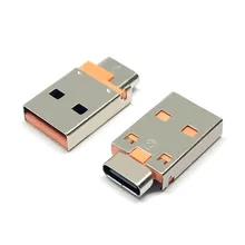 

1-10PCS Connector Accessory USB A Male to Type C Female Small PCB Board Attached Inside for Mobile Computer Devices Lightweight