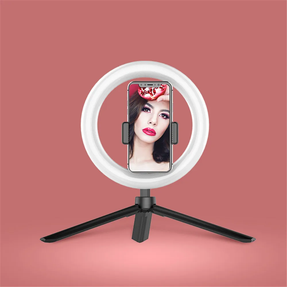 

Photo Studio Selfie 10.23/8 inches LED Ring Light with Mobile Phone Holder for Youtube Live Stream Makeup Live Mobile Holder