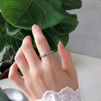 

Amaiyllis 925 Sterling Silver Twisted Letter LOVE Open Ring For Women Statement Love Rings Jewelry Gift