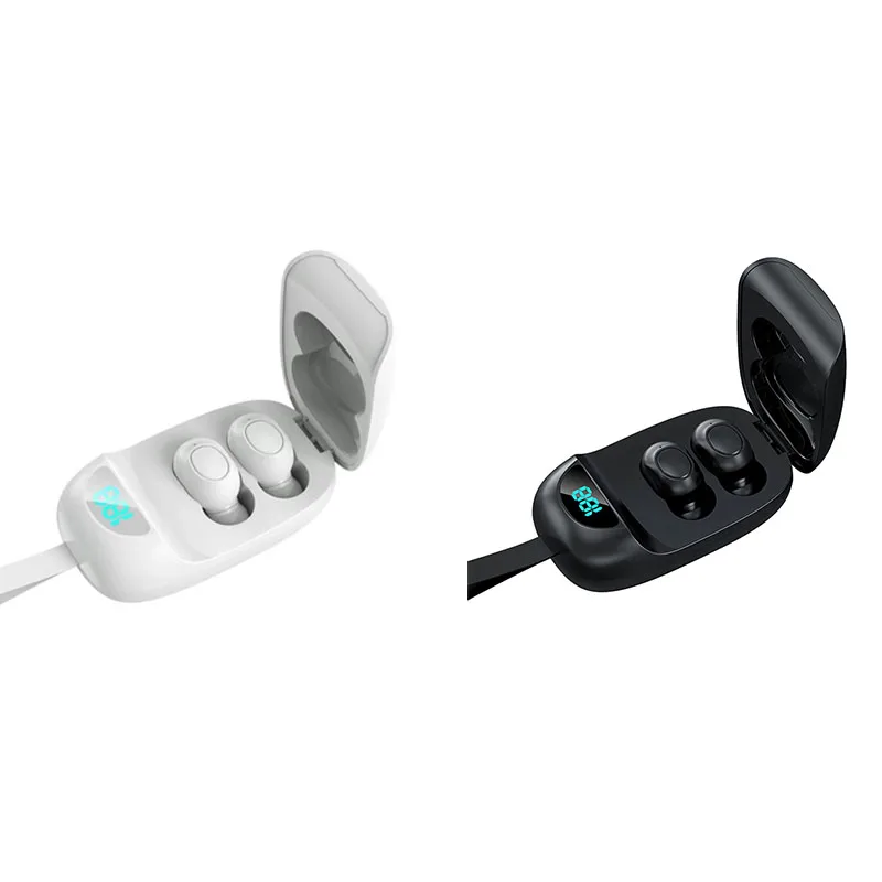 TWS Bluetooth V5.0 Sports Music Call Noise Waterproof LED Headsets | Электроника