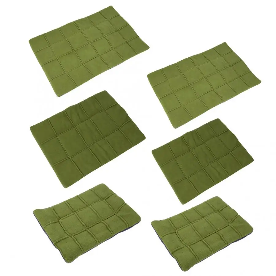 

Dog House Pet Square Grid Thicken Velvet Comfortable Mat Pad for Small Dog Cat All Seasons Dogs House Beds Pillow Mat Slipcover