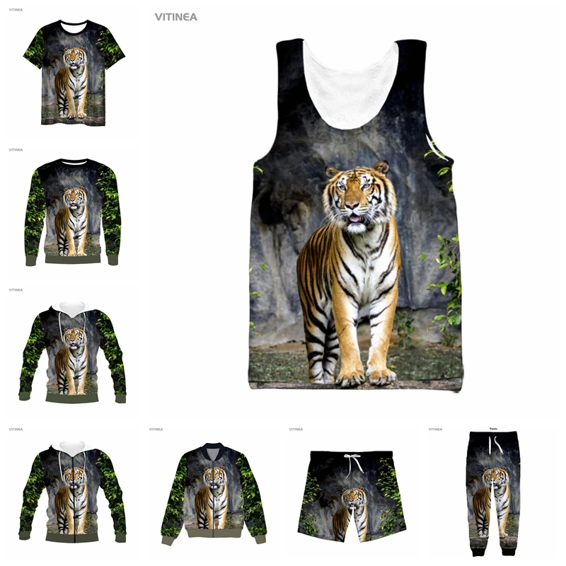 

vitinea New 3D Full Print tiger T-shirt/Sweatshirt/Zip Hoodies/Thin Jacket/Pants Four Seasons Casual W09