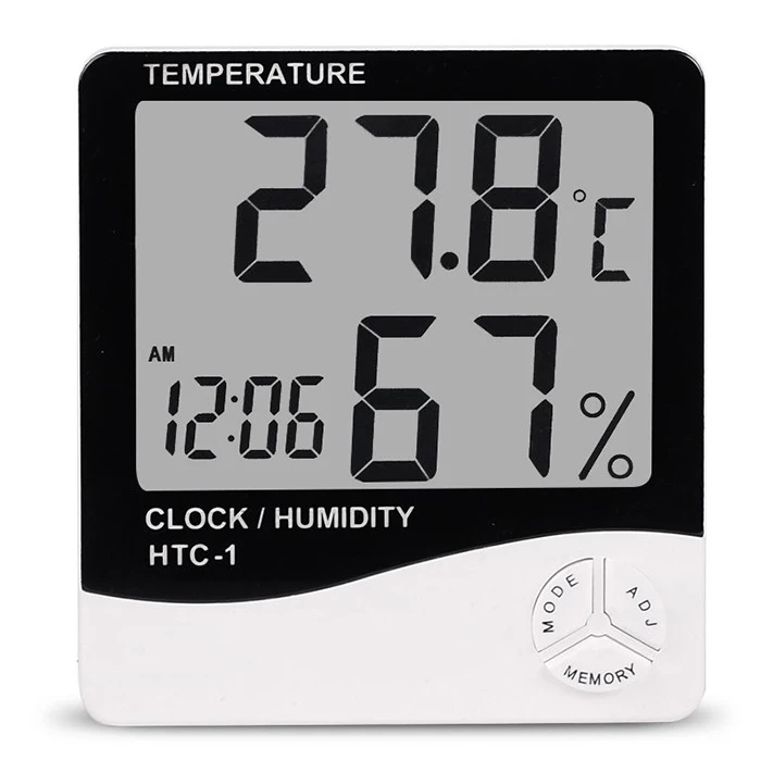 Junejour 1 шт. комнатная Метеостанция ЖК-цифровой измеритель температуры и влажности с функцией календаря и даты - Цвет: HTC-1