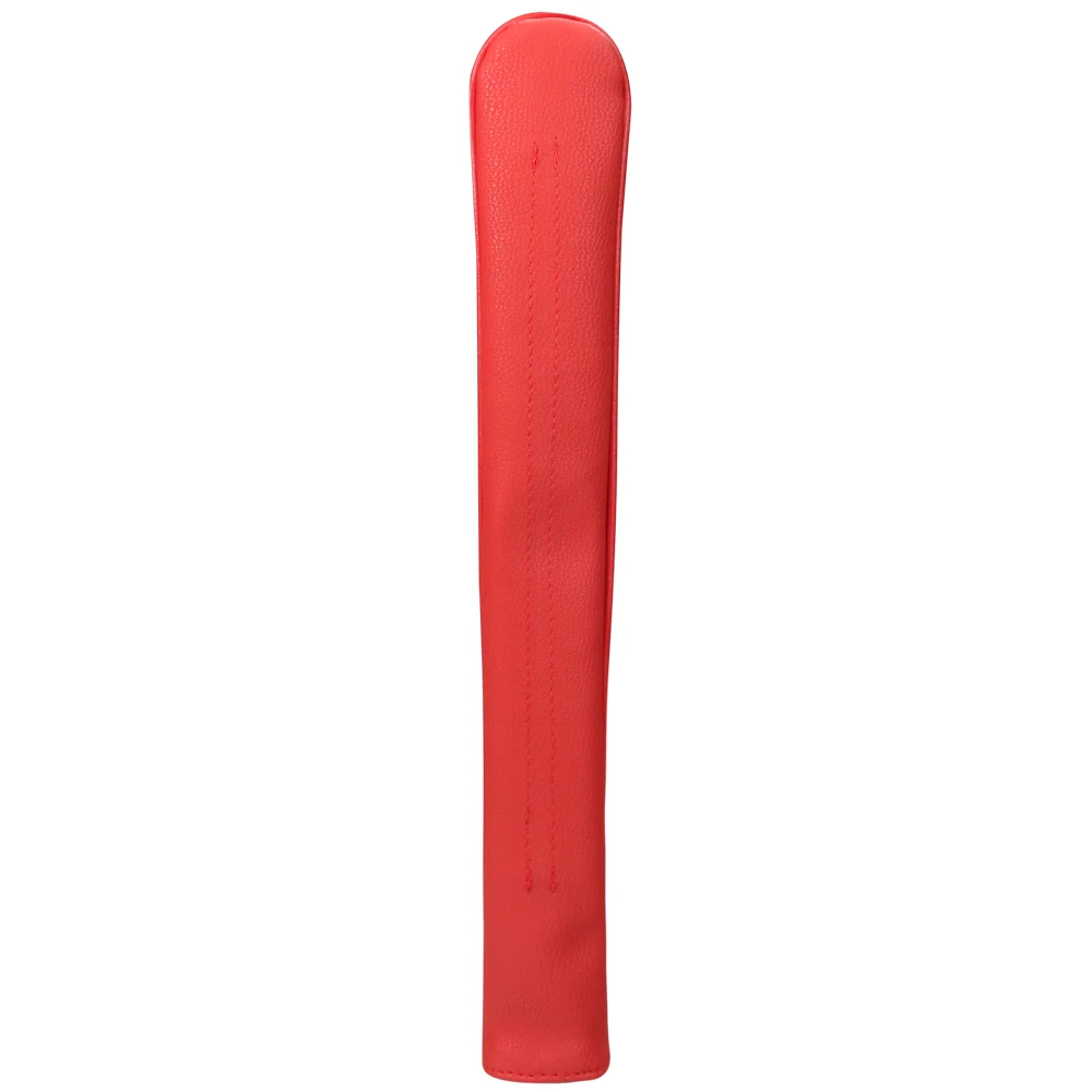 Golf Alignment Stick Covers PU Leather Tour 7 styles simple color with button for 2 sticks or club grip - Цвет: red