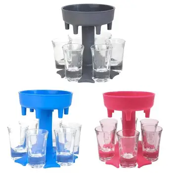 

6 Shot Dispenser Holder Set Glass Party Gifts Drinking Games Glass Dispenser Used For Game Distribution Bar Wine Accessory