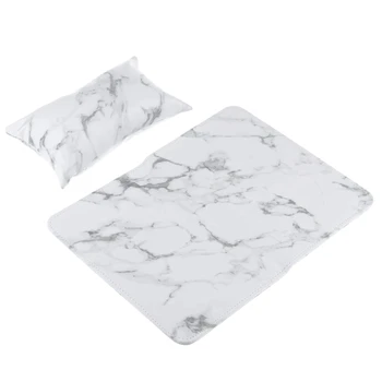 

Waterproof Soft Hand Rest Cushion Pillow Nail Art Design Manicure Care Arm Holder Foldable Pad Treatment Tool - White