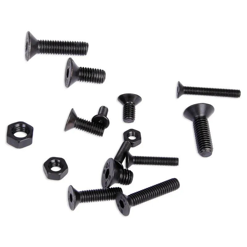 460Pcs M3 M4 M5 Alloy Steel Countersunk Flat Head Hex Socket Cap Screws Nuts Set Assortment Kit Precise Metric Bolts Nuts Set
