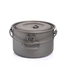 Widesea Camping Tableware Titanium Cookware set tourism cauldron Outdoor Cooking Pot Picnic Kitchen Hiking Trekking ► Photo 3/6