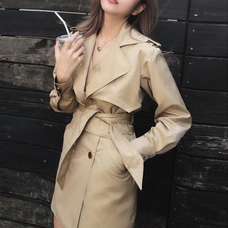 

Two Piece Matching Set Long Sleeve Turn Down Jacket with Sleeveless Vest Mini Dress Women Autumn Korean Fashion