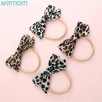 

Warmom Leopard Bowknot Baby Girls Headband Fashion Luxury Hairband Child Kids Elastic Hair Ornaments Infant Toddler Headwear