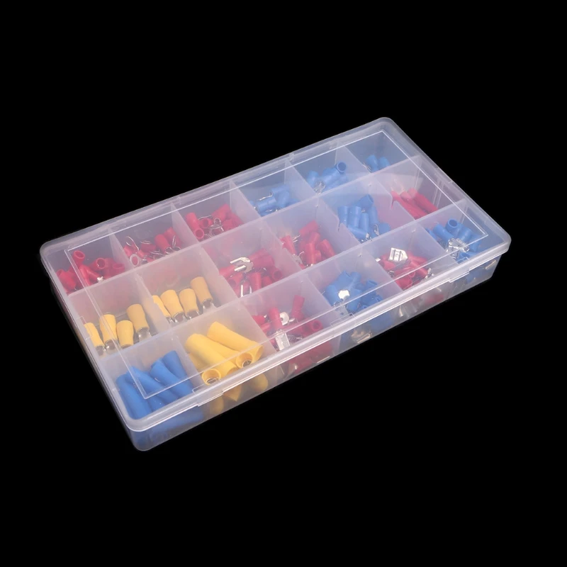 

300Pcs Assorted Insulated Electrical Wire Terminals Crimp Connectors Spade Butt