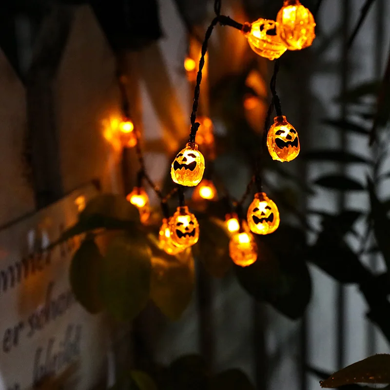 5M Pumpkins/Ghost Halloween Lights With 20 LED Lamp Atmosphere To Create String Lighting DIY Party Decoration Hanging Lamp