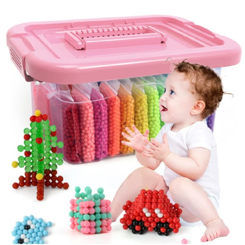 DIY Набор водяных бусин, игрушки для детей, Монтессори, образование, Волшебная коробка, детские игрушки ручной работы для маленьких девочек и мальчиков, рождественский подарок