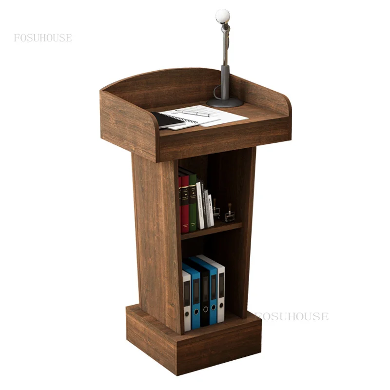 Hotel Lobby Host Guest Reception Desks Shopping Guide Emcee Speech Tables Simple Teacher Podium Table Office Meeting Room Desk