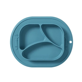 

Baby Dinner Plate Silicone Feeding Sucker Bowl BPA Free Children Anti-fall Divided Tableware Box