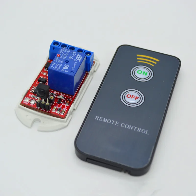 24V 1 Channel Infrared Switch Relay Module Board with 2-Button Remote Controller