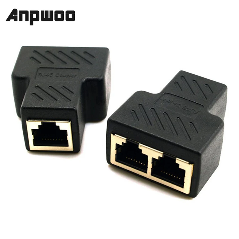 ANPWOO 1 2 способа RJ45 LAN Ethernet сетевой кабель женский адаптер разъём разветвитель для