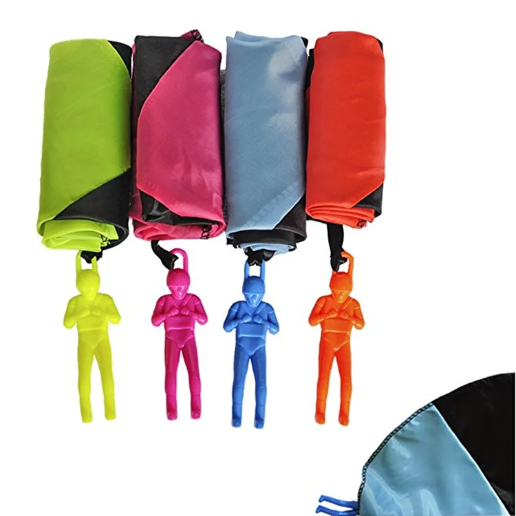 

4 Colors / Set Kids Hand Throwing Parachute Toy Toy Parachute Men with Figure Soldier Outdoor Fun Sports Play Game