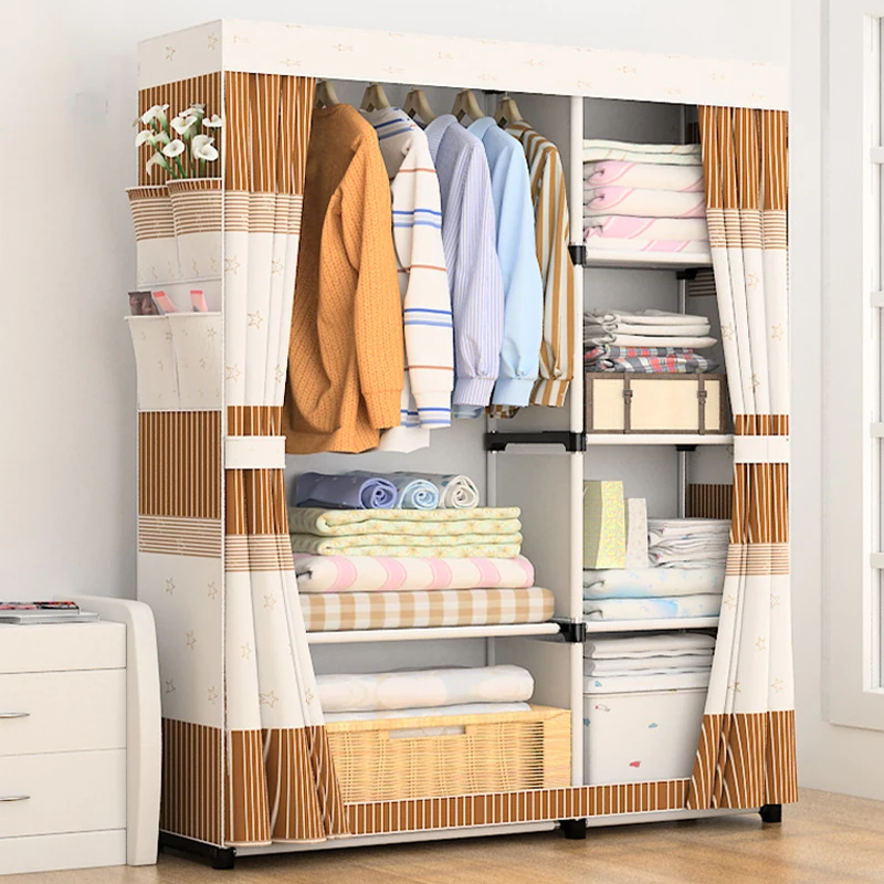 COSTWAY Cloth Wardrobe For clothes Fabric Folding Portable Closet Storage Cabinet Bedroom Home Furniture armario ropero muebles
