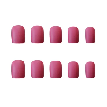 

24pcs Detachable Wearable Matte False Nails Full Cover Short Style Candy Color Fake Nail M88