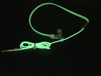

6 Colors Glowing Wired Earphone Zipper Earbuds With Mic Wired Headset Luminous Light Stereo Handsfree For Xiaomi Huawei