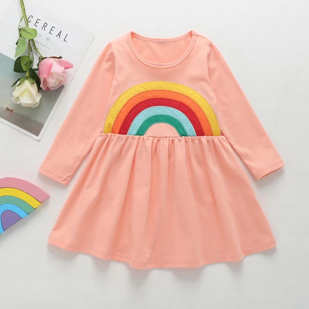 Kids Baby Rainbow Long Sleeve Dress