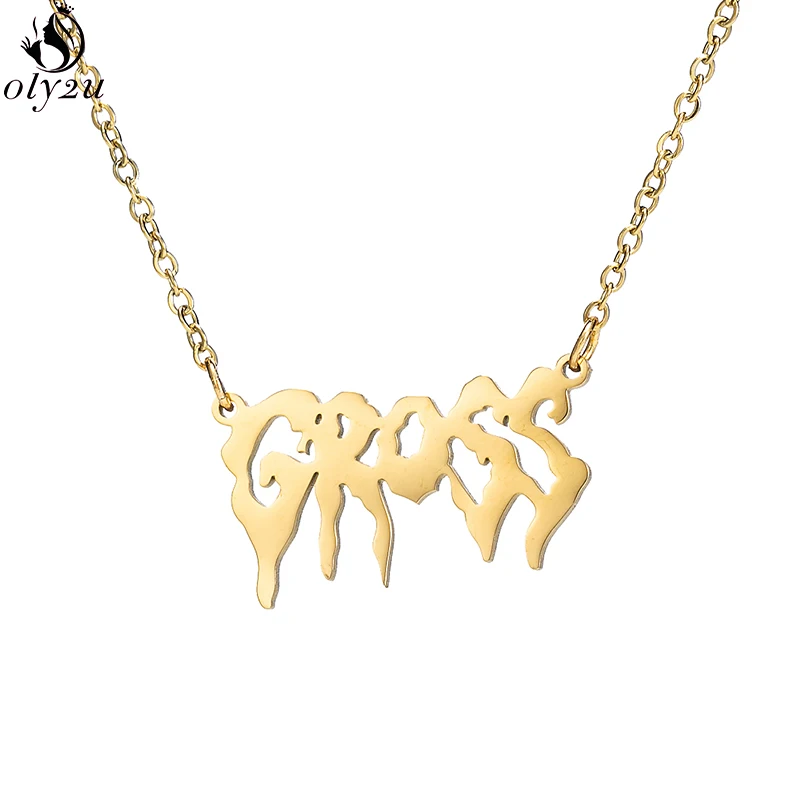 Gothic Punk Girls stainless steel Harajuku Necklaces