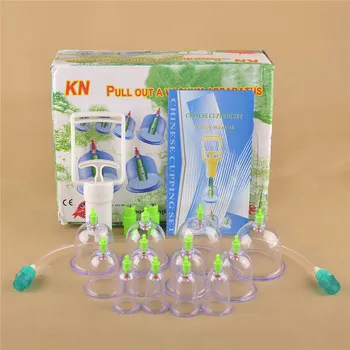 

12PCS/SET Chinese Health Care Silicone Medical Vacuum Cupping Cups Neck Face Back Relax Full Body knead Family Massage Helper