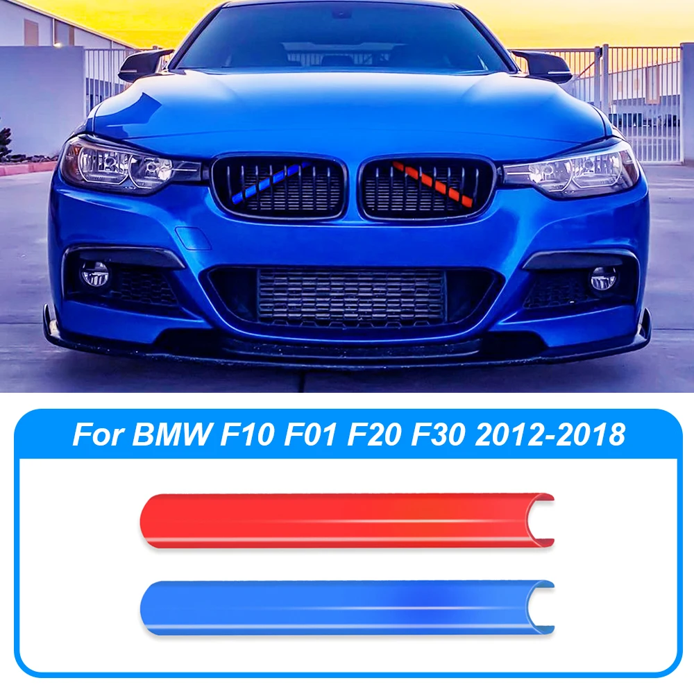 Front Grille Trim Strip For Bmw F10 F30 F20 F01 3 4 5 7 Series 2 Color Sport  Style Sticker Grille Cover Clip Trim Car Decoration - Racing Grills -  AliExpress