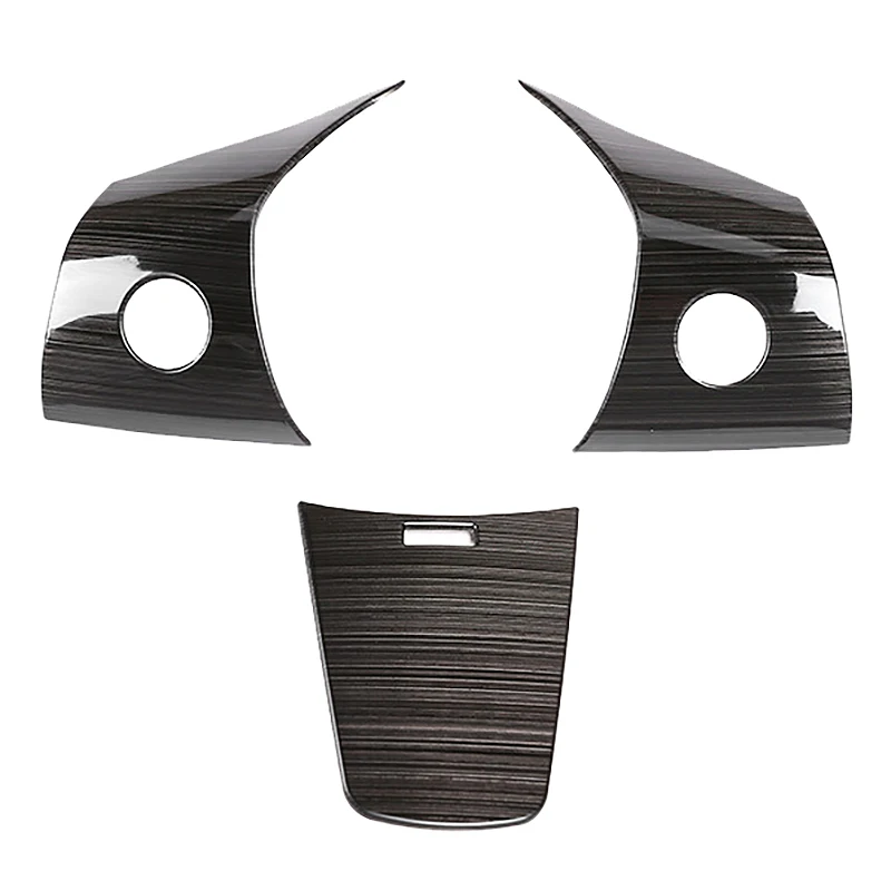 

3Pcs Car Steering Wheel Patch Decoration for Tesla Model 3 Model3 Interior Modified Accessories-Black Brushed