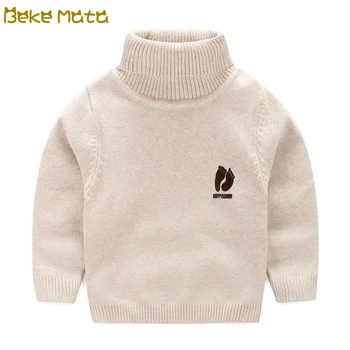 

Kids Turtleneck Sweaters 2020 Autumn Winter Casual Knitted Sweaters For Girls Warm Cotton Boys Pullover Tops Children Clothes