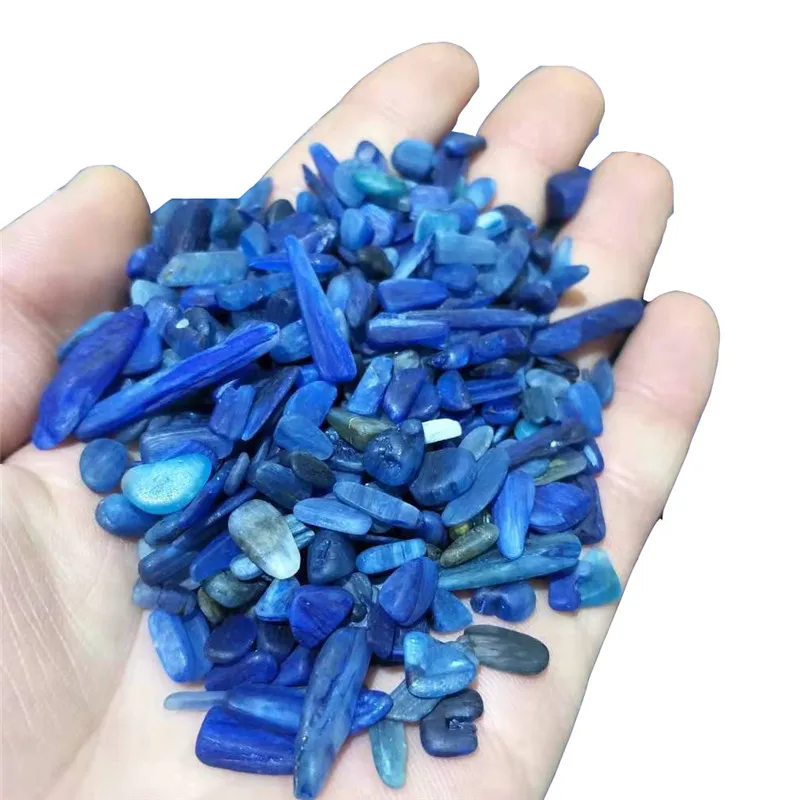 

100g polished natural rock crystal quartz small size kyanite quartz crystal gravel for crystal landscaping macadam
