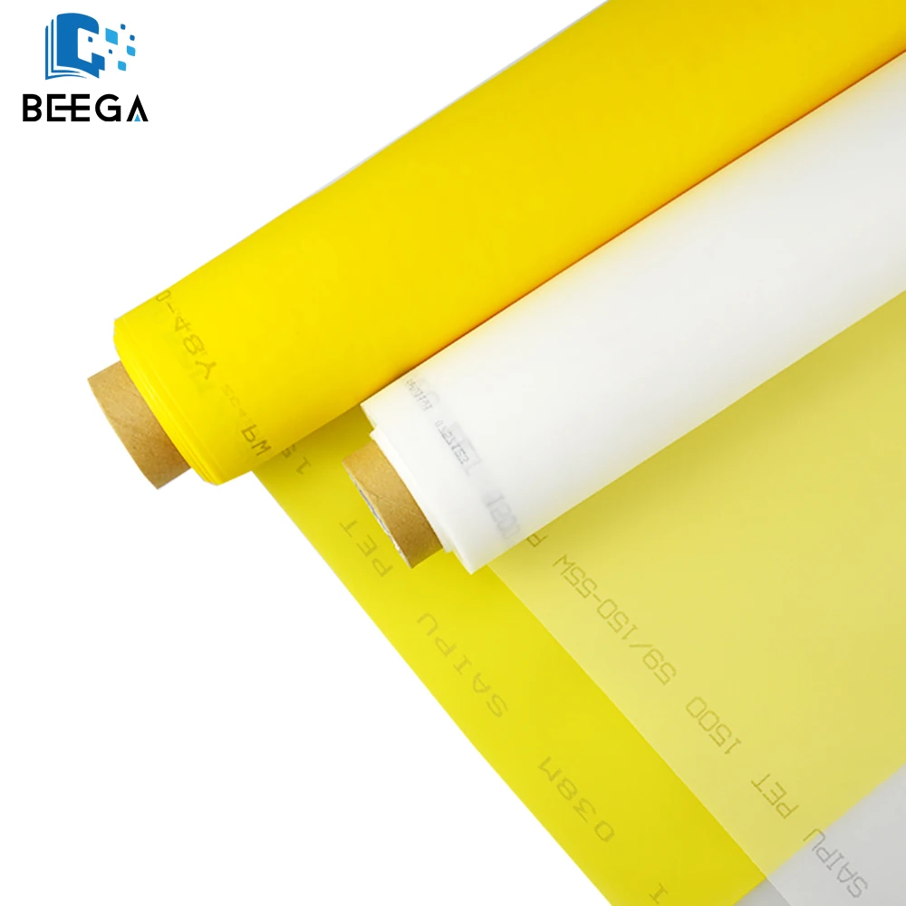 5M Length Yellow Screen Printing Mesh 300M/120T Count Width 165cm(63")
