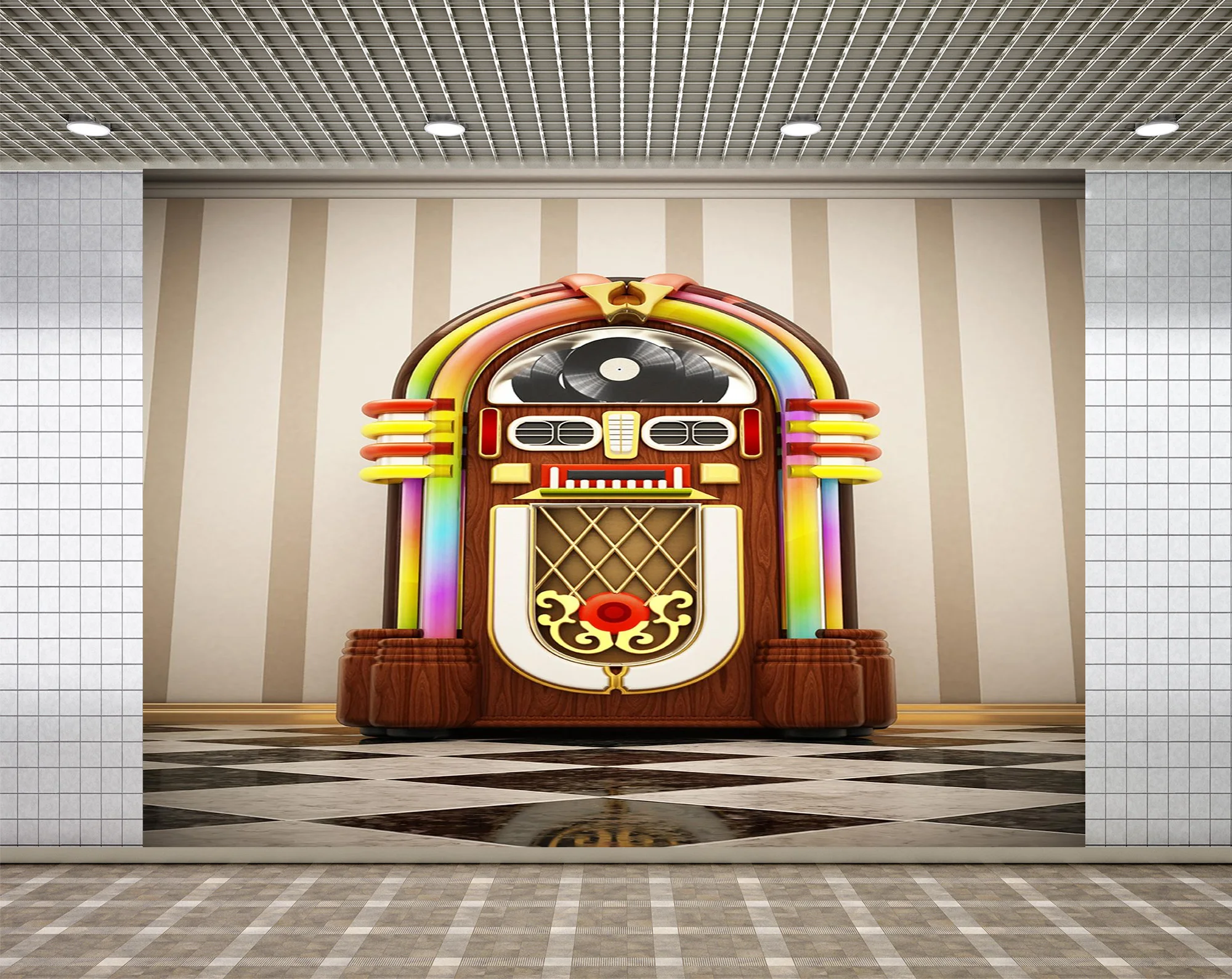 Lyavshi Jukebox фотография Фон Рок н ролл Ретро музыкальный фон фотосессия реквизит для