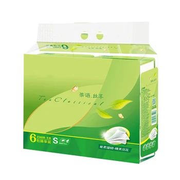 

6pcs Thick Wood Pulp No Aroma 3 Ply Restaurant Portable Kitchen Bathroom Pumping Paper Tear Resistant Water Absorption Hotel