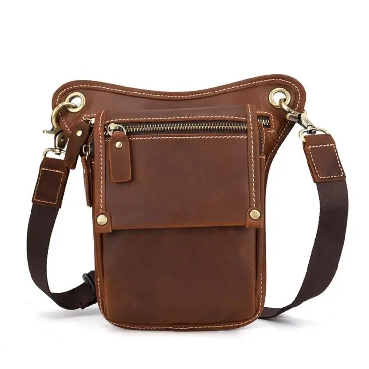 MAHEU, высокое качество, Мужская натуральная кожа, талия, большой iPad Мини-кобура, сумка на плечо, сумка через плечо, сумка для бедер, сумка для ног