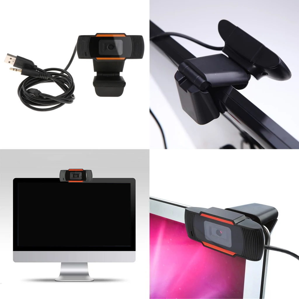 30° Rotatable Flexible Laptop Video Camera HD480P USB 2.0 Cam Desktop Stand