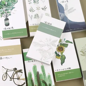 

60Pcs\DIY creative cute retro personality fun can tear Post-it notes message student stationery office supplies notebook