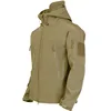 Military Shark Skin Soft Shell Jackets Men Tactical Windproof Waterproof jacket men Army Combat Jackets Mens Hooded Bomber Coats 3