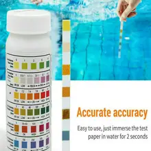Bromine Chlorine Water-Test-Strips Swimming-Pool Cyanuric PH 50pcs/Bottle 6-In-1 Alkalinity