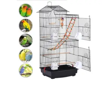 

Bird Toys Large Bird Cages Nests Metal Bird House Iron Parrot Cages Metal Cage For Parrot Seeds Bird Nest Pet Bed Bird Supplies