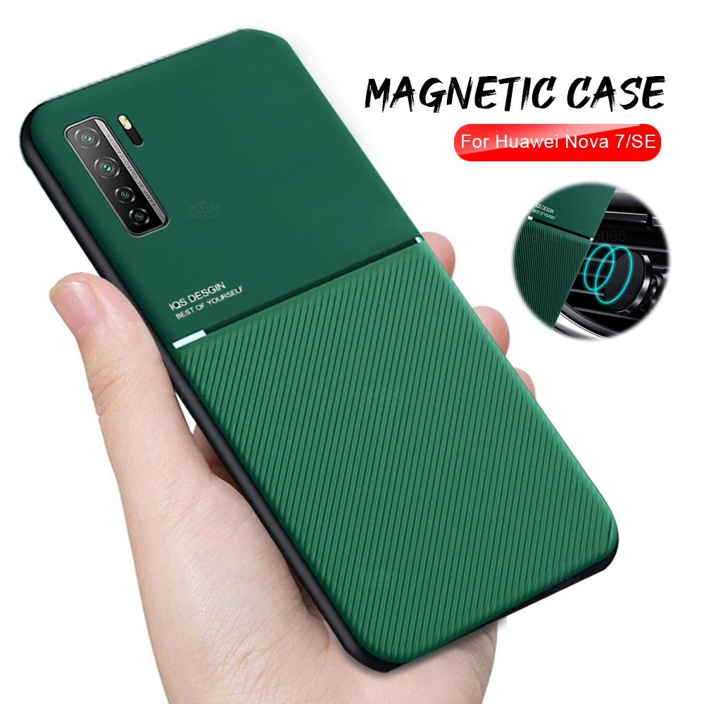 Для huawei nova 7 se чехол матовый магнитный автомобильный держатель для телефона pro nova7