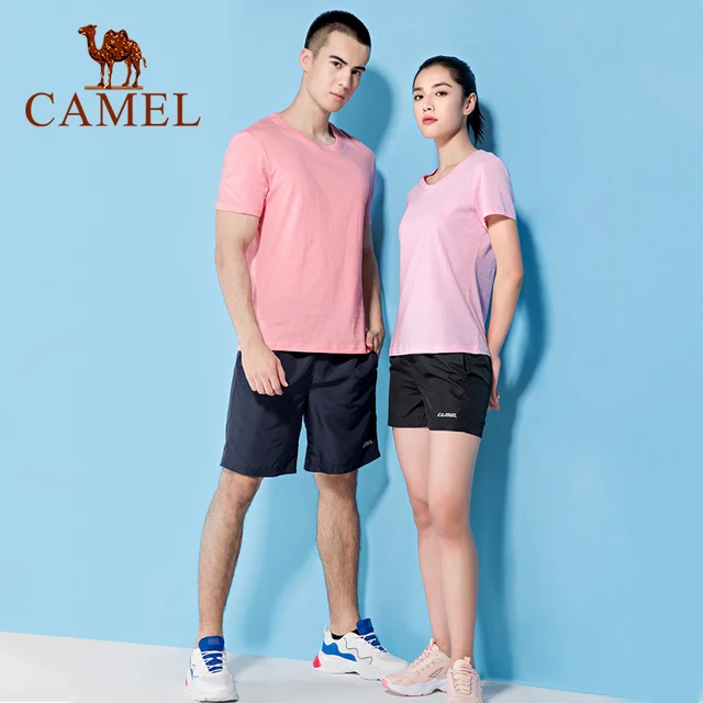 US $9.61 CAMEL New Fashion Casual Unisex T-shirt Hiking Outdoor Sports T-shirt Men T-shirt Women T-shirts Co