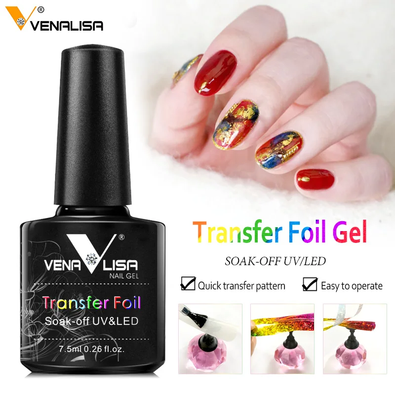 TransferFoilsGelNailPolishMetalColorVarnishSoakoffUVLEDGel