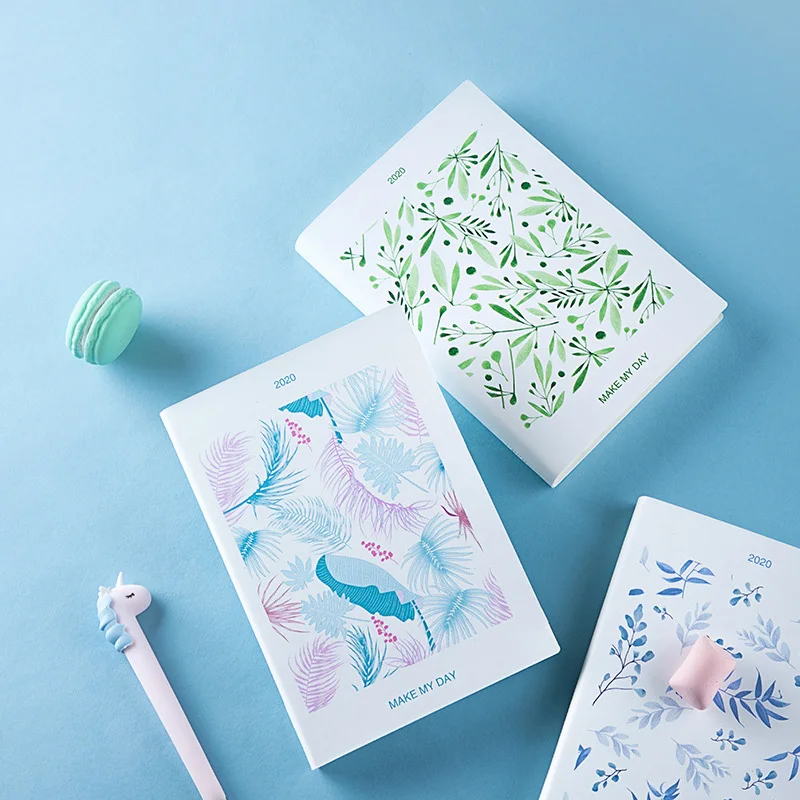 

Kawaii 2020 Planner schedule B6 Diary Notebook Fresh Girl weekly square hand book thick university Notepad Travel Handbook