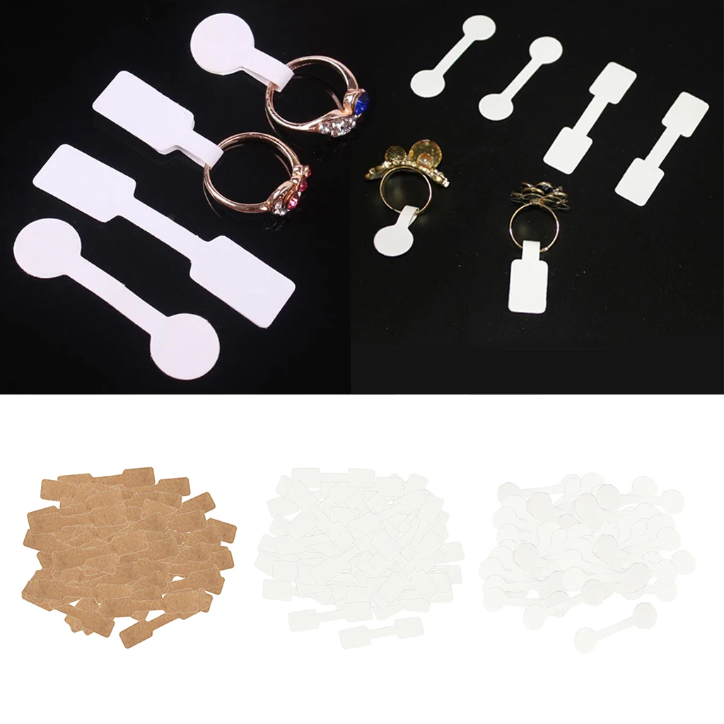 100x Blank Jewelry Price Tags Stickers Label for Jewelry Display