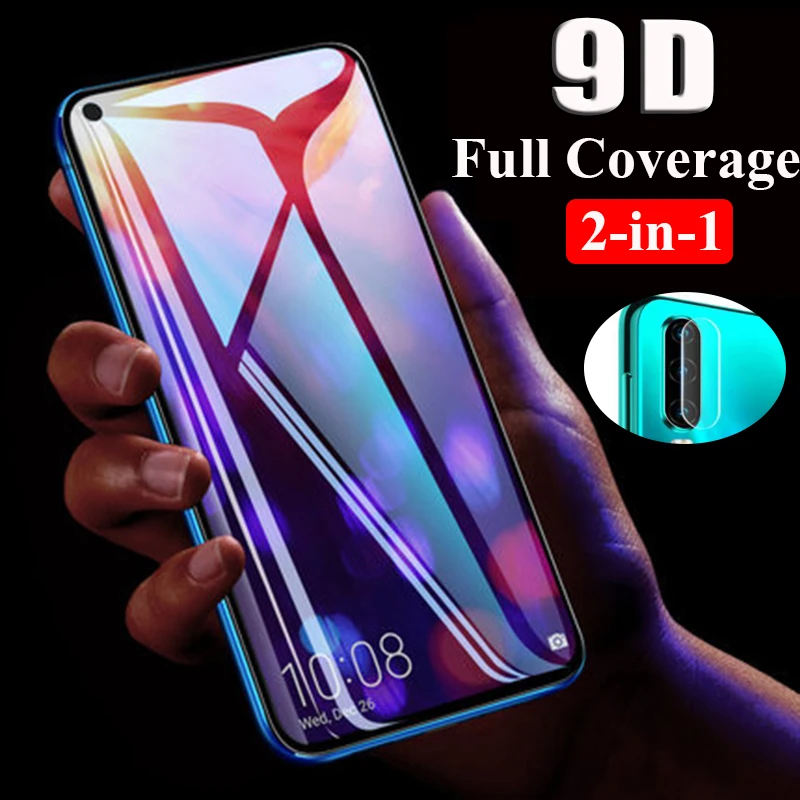 

2pcs Tempered Glass For Huawei Honor 20i Pro 10i V20 P20 Lite 2019 9i Nova 4E 5i 3 Screen Protector &Camera Lens Protective Case